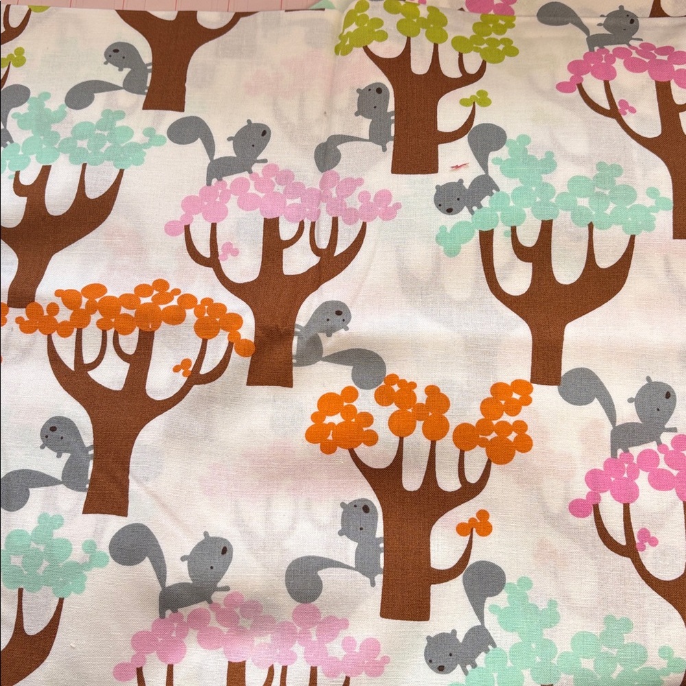 Free Spirit- “Get Together” Squirrels & Trees. 2 Yards-l continuous cut cotton.